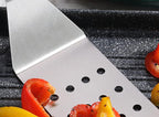 New Star Foodservice 38385 Plastic Handle Flexible Grill Turner/Spatula, Perforated, 14.5-Inch, Black