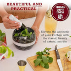 Gusto Nostro Natural Marble Mortar and Pestle Set Small| 4 Inch - 1.5 Cup | Mini Mortar Pestle Set for Grinding Herbs, Nuts, Grains | Pesto Grinding and Guacamole Stone Bowl | Marble Spice Crusher