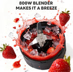 Sweetcrispy Smoothie Blender, Personal Blender Set for Kitchen, Smoothies Maker With BPA-Free Portable Cups For Shakes, Sauces, Juice, Ice Crushing