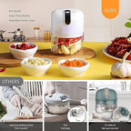 250ML Electric Garlic Chopper, Mini Portable Veggie Choppers, Garlic Grinder Masher Onion Chopper, Blender to Vegetable, Wireless Food Processor for Ginger, Chili, Fruit, Meat, etc