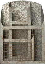 Primitives by Kathy Rustic Farmhouse Wire Bins - Handmade Galvanized Metal for Home and Kitchen Decor, Farmhouse Style