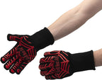 GRILL HEAT AID BBQ Grill Gloves Heat Proof for Grilling – Fireproof 1472°F Heat-Resistant Grill Mitts for Outdoor Barbecue and Smoker, Campfire, Fire Pit, Oven Glove with Fingers for Baking Pizza