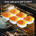 EUSOAR Disposable Ramekins with Lids, 10oz 100pcs Aluminum Foil Baking Cups, Creme Brulee Cups, Muffin Cups for Baking, Square Cupcake Pans, Mini Cake loaf Bread Containers