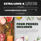 CHEF iQ Sense [2025 Model] | Smart Wireless Meat Thermometer | 4 Ultra-Thin Probes | WiFi Unlimited Range | 1000°F Heat Safe | 5 Sensors | BBQ, Grill, Oven, Smoker, Air Fryer | Gen3