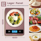 Digital Kitchen Scale - Precision Food Scale for Cooking & Baking (1g/0.05oz Accuracy) - Waterproof Stainless Steel with LCD Display, Batteries Included - Weight in Grams & oz (Rose Gold)