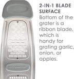 Rachael Ray Tools and Gadgets Stainless Steel Multi Grater for Cheese, Ginger, Garlic, and more, Gray