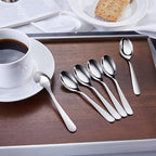 KEAWELL Premium Louise Demitasse Espresso Spoons, 18/10 Stainless Steel, 4.4-Inch Small Size, Dishwasher Safe (4.4 inches, 12)
