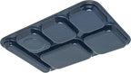 Carlisle FoodService Products 4398835 (6)Compartment Tray - Right-Handed, 14-.5x10 Cafe Blue, Dozen