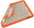 Silicone Baking Mat - Best German Silicone - Non Slip Silicone Baking Sheet, Non Stick Reusable Silicone Mats For Baking, Oven Liner, Counter Mat, 2 Half Sheets Macaron Baking Mats