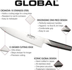 Global 8 inch Straight Spatula, Stainless Steel, GS-21/8