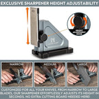Rolling Knife Sharpener with Adjustable 10° to 40° Options and Adjustable Grinding Height, Knife Sharpener Kit, Roller Knife Sharpening System