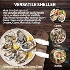 Oyster Knife Shucker Oyster Shucking Tool Perfect for Opening Clams, Mussels, Scallops, Shellfish Ideal for Home Kitchens, Raw Bars & Chefs（2 Pack）