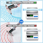 Extra Large Silicone Pastry Mat 34x26 Inch - Nonstick Baking Mats with Measurements, Great for Dough Rolling, Pastry, Pie Crust, Fondant, Cookies, Bread, Pasta, Pizza, Counter Mat