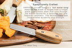 Harvest 6-Piece Cheese Knife Set (Gift-Ready) - Premium Stainless Steel Cheese Knives with Rivets, Full Tang Blades and Teak Wood Handle Charcuterie Board Accessories w/ 15 Festive Recipes