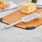 Restaurantware-German Standard Coarse Handheld Graters, 6 Flat Cheese Graters - Dishwashable, Durable, Stainless Steel Food Grater With Handle, Suitable For Potato, Carrot, Hard Cheese, And, More