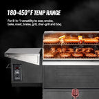 Z Grills 8 in 1 Wood Pellet Grill & Smoker with PID Controller, 572 Sq In Cooking Area, Direct Flame Access, 600D3E