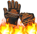 BBQ Gloves, Oven Gloves 1472℉ Heat Resistant Gloves for Grilling, Kitchen Gloves for BBQ, Grilling, Cooking, Baking-1 Pair
