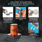 Rolling Knife Sharpener with doble side Leather Strop and 15,18, 20 & 22 Degree Angles -Knife Sharpener Kit- Roller Knife Sharpening System with Stand Holder Rust Rubber Eraser