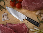 Mercer Culinary M13795 Premium Grade Super Steel, 8-Inch The Hunter Chef's Knife, G10 Handle