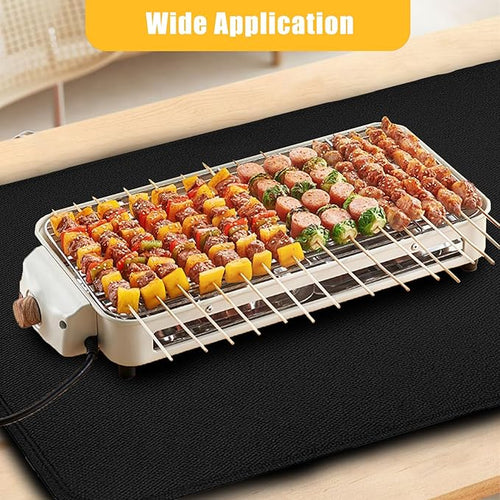 20" x 25" Rectangular Grill Mat, Fire Pit Mat Fireproof Under Grill Mat Oil-Proof Waterproof BBQ Pad for Outdoor Grill Accessories, Heat Resistant Protective Deck and Patio Mat Fire Resistant Pad