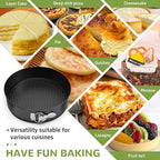 10 Inch Springform Pan with Removable Bottom, Non-stick Round Spring Form Cake Mold Cheesecake Pan For Baking