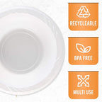 400 Count Disposable 5 ounce White Plastic Dessert Bowls