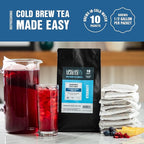 Tiesta Tea - Blueberry Wild Child Cold Brew, Loose Leaf, Blueberry Hibiscus Herbal Tea, Non-Caffeinated Iced Blend, Cold Brew Packets, Makes 64oz Pitcher Per Bag (Pack of 10)
