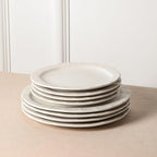 Stone Lain Oasis 4-Piece Salad Plate Set Stoneware, White