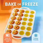 Silicone Mini Muffin Pan 24 cups - Small Muffin Mold - 1 PACK - CREAM