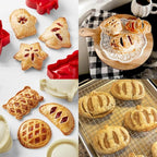 6PCS Mini Hand Pie Molds,Party Potluck Hand Pie Molds for Baking,Fits All Kinds of Festivals and Parties (6PCS-B)
