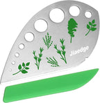 Herb Stripper, Jiaedge Green 9 holes Stainless Steel Kitchen Herbs Leaf Stripping Tool, Metal Herb Peeler for Kale, Collard Greens, Thyme, Basil, Rosemary Stripper