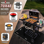 Large 70 X 48 Inch Under Grill Mats for Outdoor Grill,Double-Sided Fireproof Grill Pad, Waterproof/Oil-proof,BBQ Mat for Protector Deck and Patio,Griddle Accessories Compatible With Blackstone
