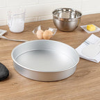 Restaurantware-Met Lux 11 x 2 Inch Straight-Sided Baking Tin, 1 Round Cake Pan - Oven-Ready, Freezable, Anodized Aluminum Round Baking Pan, Greaseproof, For Layer Birthday Cake