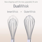 Whisk Wiper - Wipe a Whisk Easily - Multipurpose Kitchen Tool, Made In USA - Includes 11" Stainless-Steel Whisk - Cool Baking Gadget, A Great Gift For Men and Women (Color: Violet)