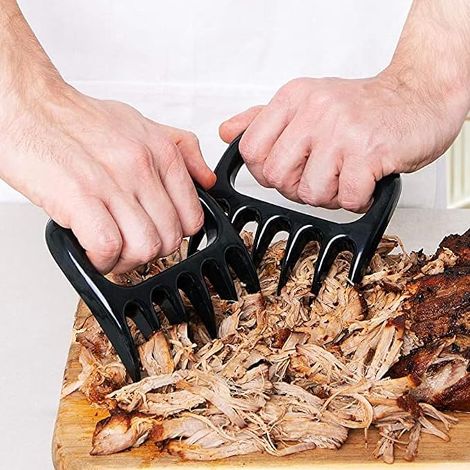 Mountain Grillers Meat Claws - Pulled Pork Shredder Tools for BBQ - Bear Claws for Shredding Meat on Grill, Smoker, or Barbecue - Heavy Duty Grilling Accessories - Pack of 2, Black