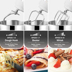 Kitchen in the box 7QT 900W 10-Speed Stand Mixer, Tilt-Head Kitchen Electric Mixer with Dough Hook, Whisk & Flat Beater(Frost White)