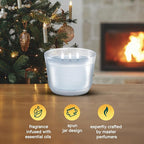 Glade 3-Wick Scented Candle Jar, Bergamot & Eucalyptus, Air Freshener Infused with Essential Oils, 6.8 Oz, 3 Count