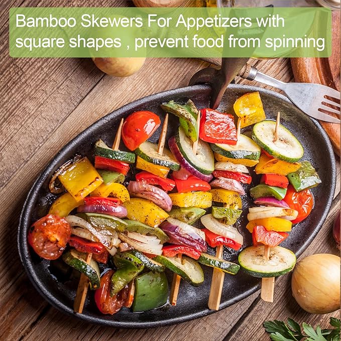 1200 PCS Bamboo Skewers for Appetizers 4.7 Inch Paddle Wooden Kabob Skewers Bamboo Cocktail Toothpicks Skewer Sticks for Appetizers Drinks Fruit Kababs Charcuterie Party