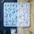 Keychain Resin Molds Silicone with Hole, UV Resin Jewelry Mold, Epoxy Resin Molds for Keychain Pendant Jewelry Making Molds for Epoxy Resin Earring Mold, Earrings, Necklace