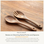 Muso Wood Acacia Salad Servers, 12-inch Wooden Salad Tongs for Serving Salad Mixes, Set of 2 (Acacia salad servers)