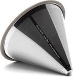 OVALWARE Paperless Stainless Steel Pour Over Coffee Filter – Reusable and Permanent Coffee Cone Dripper for Ovalware, Chemex, Hario and Other Carafes