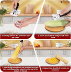 Corn Peeler, Corn Cob Stripper with Ergonomic Handle, Corn on the Cob Remover Corn Kernel Cutter #1114