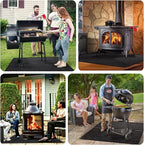 Large 76x52 inches Under Grill Mat for Outdoor Grill,Double-Sided Fireproof Grill Pad for Fire Pit,Indoor Fireplace Mat Fire Pit Mat,Oil-Proof Waterproof BBQ Protector for Deck and Patio