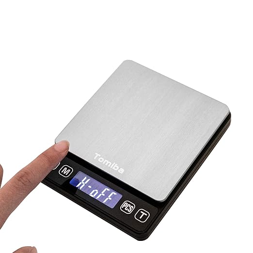 Precision Scale with Hold Function - Tomiba 3000g 0.01oz/0.1g Small Cooking Mini Food Scale Portable Electronic Jewelry Scale Batteries Included