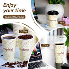 300 Pack 8 oz Disposable Paper Coffee Cups, 8 Ounce Paper Hot Coffee Cups–Perfect for Hot Beverages, Party, Office, and Home Use