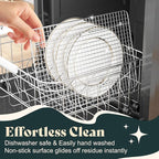 Cooling Racks for Cooking and Baking - 10"x14.75" Oven Safe Premium Stainless Steel Heavy Duty Baking Rack Tight-Wire, Fits Jelly Roll Pan Rack for Roasting & Grilling & Cooking - Set of 2