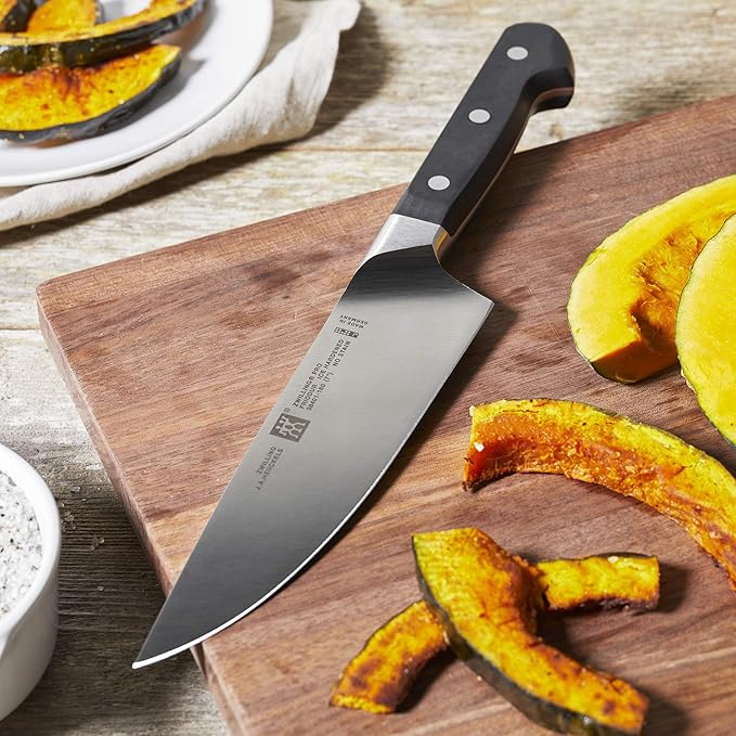 ZWILLING J.A. Henckels 38401-180 Chef's Knife, 7", Black/Stainless Steel
