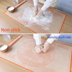 Silicone Pastry Mat 34'' By 26'' Extra Large Baking Mat with Measurements for Dough Rolling, Kneading Board, Kitchen Counter Mats, Perfect for Dough, Fondant, Pie Crust, Cookies, Bread, Pasta, Pizza