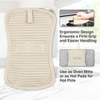 All-Clad Premium Pot Holder & Hot Pad: Heat Resistant to 500 Degrees - 100% Cotton, 10"x6.25" Hot Pad for Kitchen and Barbeque, (1-Pack), Almond