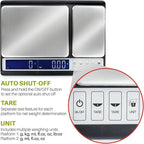 Smart Weigh Dual Platform Digital Kitchen Scale Stainless Steel Culinary Kitchen Scale 10 kilograms x 0.01 Grams High Precision Digital Food Scale Tare Function LCD w/Backlit for Baking Cooking Food